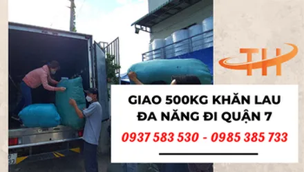 Giao 500kg khăn lau đa năng đi quận 7