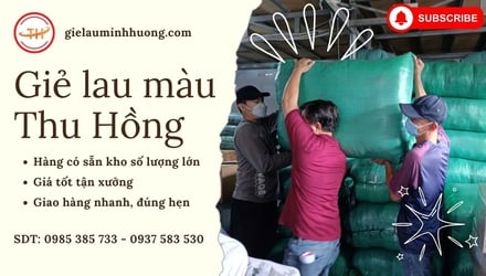 Giẻ lau màu Thu Hồng – Hàng có sẵn, giá tốt, giao đúng hẹn
