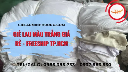 Giẻ lau màu trắng giá rẻ - miễn phí giao hàng TPHCM