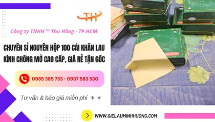 Chuyên sỉ hộp 100 cái khăn lau kính chống mờ cao cấp
