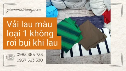 Vải lau màu loại 1 dày bền không rơi bụi khi sử dụng