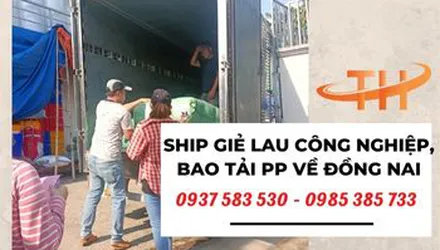 Ship giẻ lau công nghiệp, bao tải pp về Đồng Nai