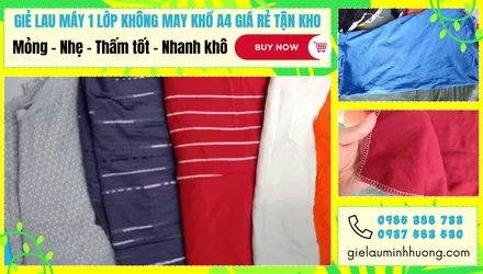 Giẻ lau máy 1 lớp không may khổ A4 giá rẻ