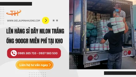 Lên đơn sỉ 100 cây dây nilon trắng ống 900gr