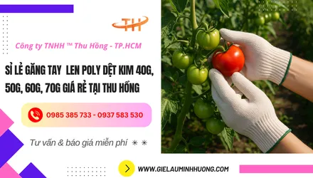 Găng tay len poly dệt kim 40g, 50g, 60g, 70g giá rẻ sỉ lẻ tại Thu Hồng