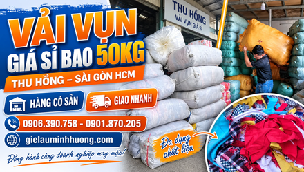 Thu Hồng chuyên vải vụn giá sỉ bao 50kg tại Sài Gòn HCM
