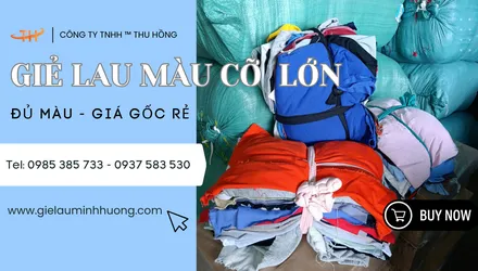 Giẻ lau màu cỡ lớn đủ màu giá gốc rẻ tại Thu Hồng