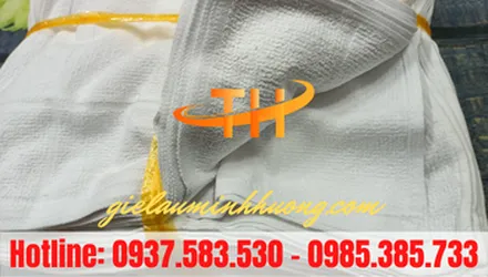 Phân phối sỉ khăn lau ô vuông trắng cân ký giá rẻ