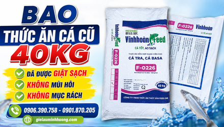 Bỏ sỉ TPHCM bao thức ăn cá cũ 40kg giá rẻ