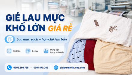 Giẻ lau mực khổ lớn giá rẻ lau mực sạch không lem