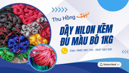Dây nilon kẽm đủ màu sợi cứng dẻo sẵn bó 1kg