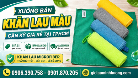 Xưởng bán khăn lau màu cân ký giá rẻ tại TPHCM