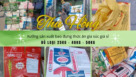 Xưởng sản xuất bao đựng thức ăn gia súc giá sỉ – đủ size 25kg 40kg 50kg