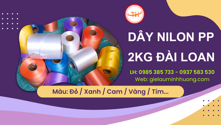 Dây nilon 2kg Đài Loan (đỏ, xanh, cam, vàng, tím) giá rẻ