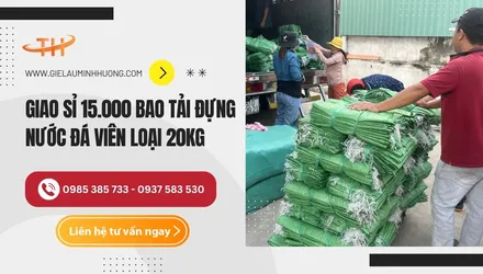 Giao sỉ 15000 bao tải đựng nước đá 20kg
