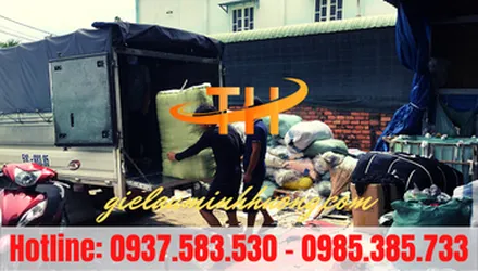Thu Hồng lên 5000 kg giẻ lau màu giao Dĩ An, Bình Dương