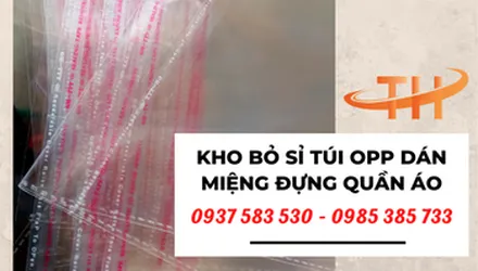 Kho bỏ sỉ túi dán miệng trong suốt đựng quần áo