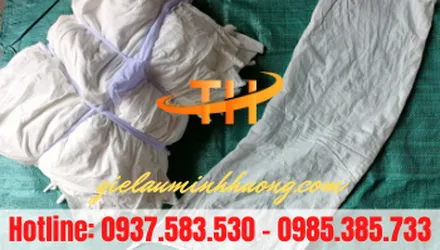 Giá rẻ 1kg vải lau cotton trắng trơn