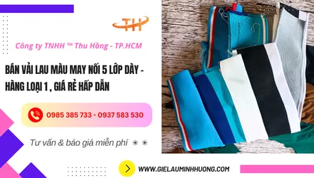 Bán vải lau màu may nối 5 lớp dày - hàng loại 1 giá rẻ