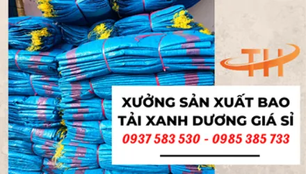 Xưởng sản xuất giá sỉ bao tải dứa xanh dương