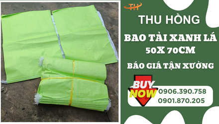 Báo giá si bao tải xanh lá 50x70cm tại xưởng