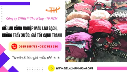 Giẻ lau công nghiệp màu lau sạch, không trầy xước, giá tốt