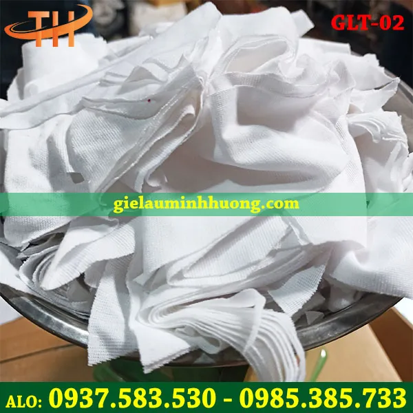 Giẻ lau trắng size nhỏ cỡ bàn tay