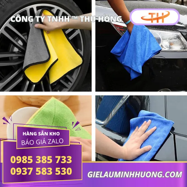 Khăn lau vuông microfiber