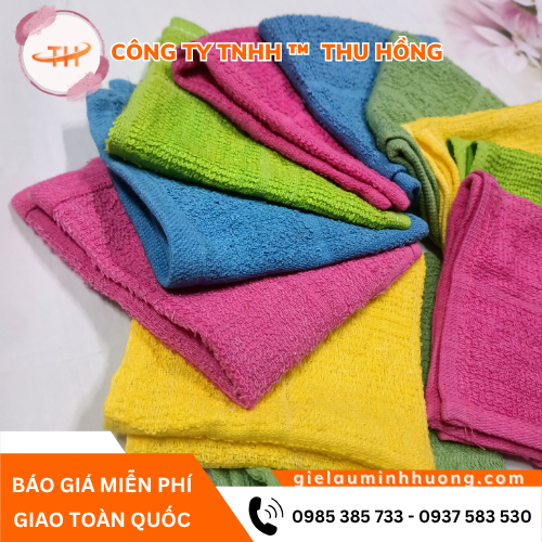 Thu Hồng đáp ứng đơn lớn khăn cotton màu toàn quốc Tổng kho khăn lau cotton màu giá rẻ, đáp ứng mọi đơn lớn