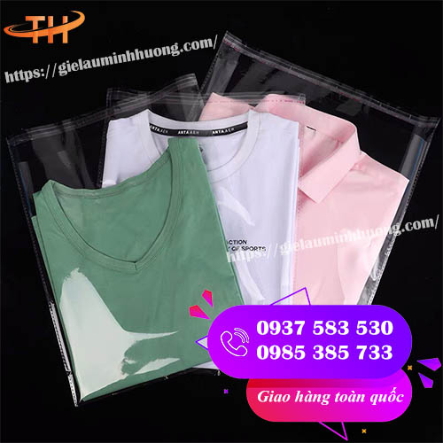 túi dán miệng đựng quần áo đủ size thông dụng