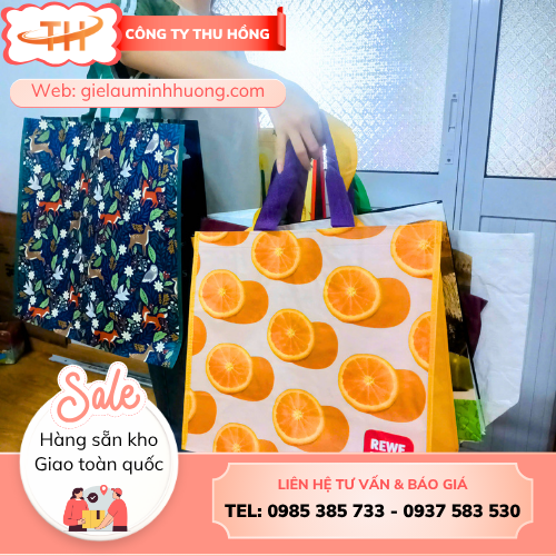 Túi siêu thị in hình  Túi siêu thị in hình có quai xách tay