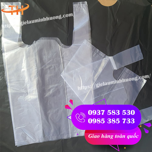 Túi xốp đựng trái cây hai quai đáy xếp hông