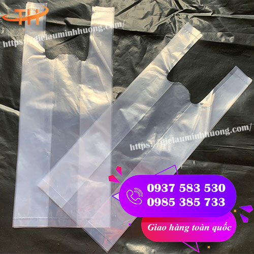 túi xôp hai quai đựng ly trà tắc