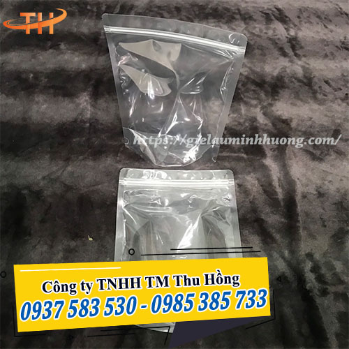 Túi zip 2 mặt trong suốt đáy đứng đủ size