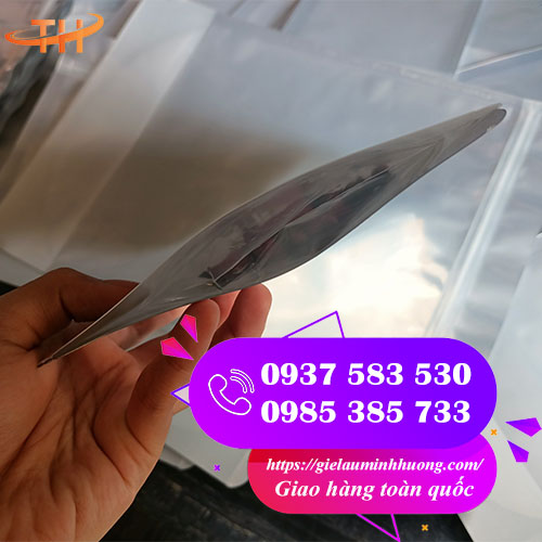 Túi zip bạc 1 mặt đáy đứng đựng thực phẩm