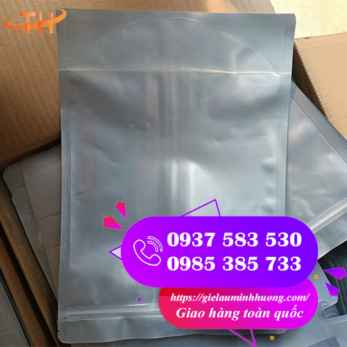 Túi zip bạc 1 mặt