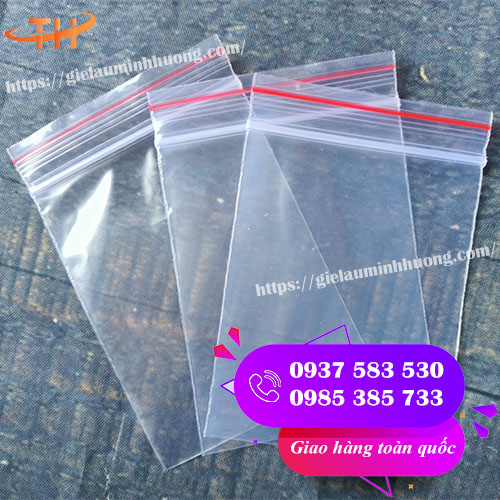 Túi zip chỉ đỏ cân ký loại rẻ nhất TPHCM