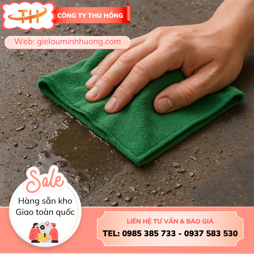 Vải lau chất lượng thấm hút tốt trên mọi bề mặt Vải lau chất lượng thấm hút tốt trên mọi bề mặt