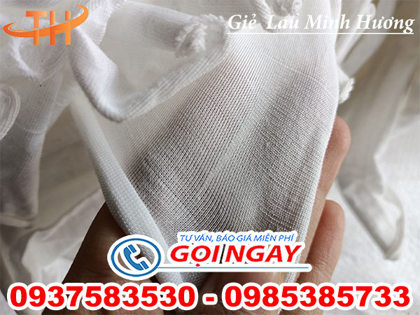 vải lau cotton trắng lọc sơn
