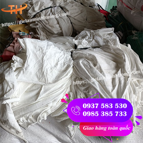 vải lau dầu nhớt công nghiệp màu trắng