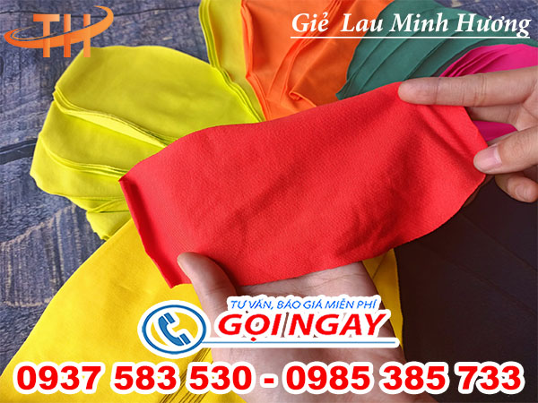 vải lau đủ màu cỡ bàn tay giá rẻ tại xưởng