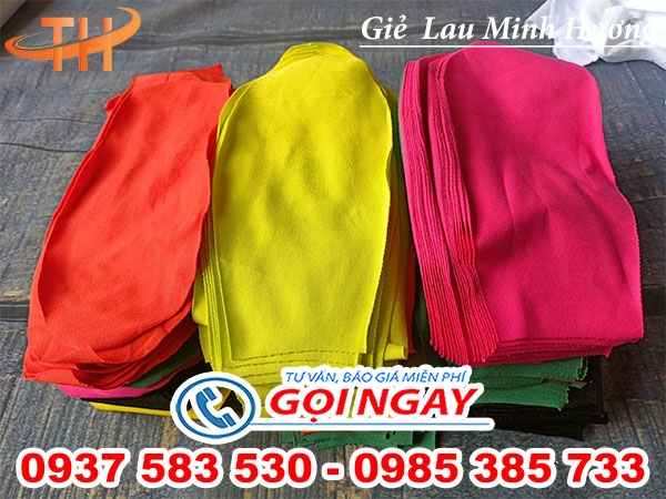 vải lau đủ màu cỡ bàn tay