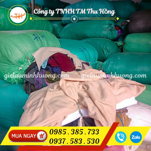 Vải lau màu công nghiệp cân ký bó 5kg Vải lau màu công nghiệp cân ký bó 5kg