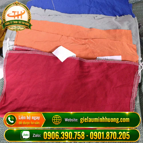 Vải lau màu cotton cắt từng miếng sẵn kho Vải lau màu cotton cắt từng miếng sẵn kho