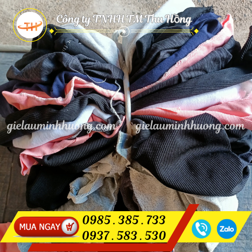 Vải lau màu nguyên miếng cột thành bó 5kg 1 bó Vải lau màu nguyên miếng cột thành bó 5kg 1 bó