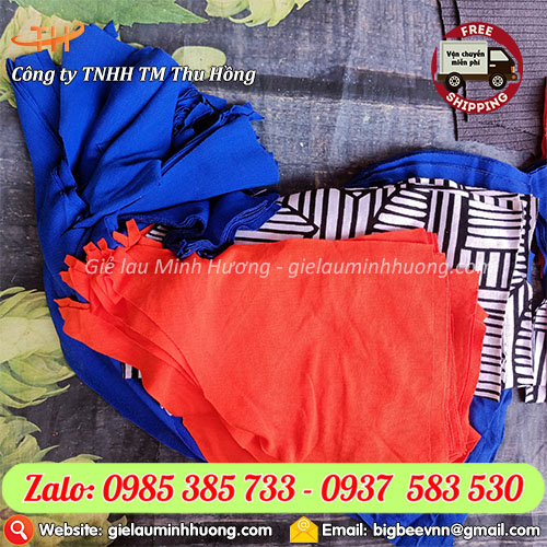 Vải lau màu thun cotton A5 giá rẻ đóng bao 50kg Vải lau màu thun cotton A5 giá rẻ đóng bao 50kg