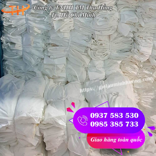 vải lau màu trắng 20-40cm