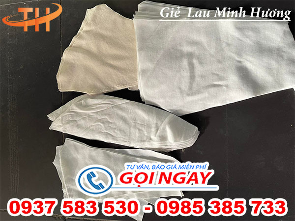 Vải lau màu trắng size nhỏ giá sỉ ship Bình Dương