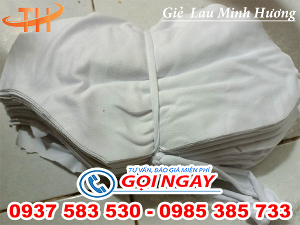 Vải lau màu trắng size nhỏ