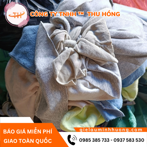 Vải lau máy khổ lớn cắt sẵn bó 5kg Vải lau máy khổ lớn cắt sẵn bó 5kg